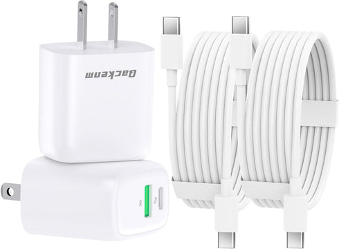 Fits for iPhone 15 Charger, USB C Charger Block, 2 Pack 20W USB C Fast Wall Charger Adapter Compatible with iPhone 15/15 Pro/Pro Max/iPad Pro More...