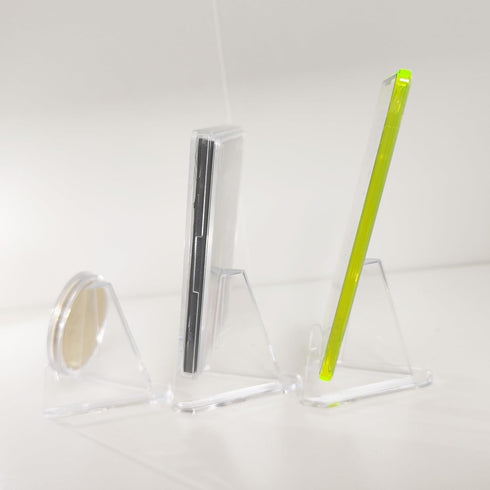 Card Display Stand 40 Packs Small Acrylic Easel Stands Coin Display stand Sports Card Stands Magnetic Card Holder Trading Graded Card Stand Pictur...