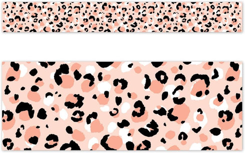 CTP Jungle Friends Blush Leopard EZ Border, Bulletin Board Border Top Classroom Decorating Accents (Creative Teaching Press 10985)...