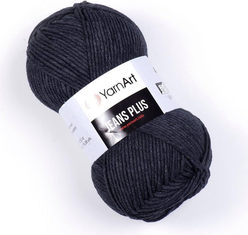 Yarn Art Jeans Plus Yarn, 55% Cotton 45% Polyacrylic, 100 g (3.5 oz), 160 m (174 yds), Yarn Weight: 4 : Worsted-Aran (28) (JeansPlus1)...