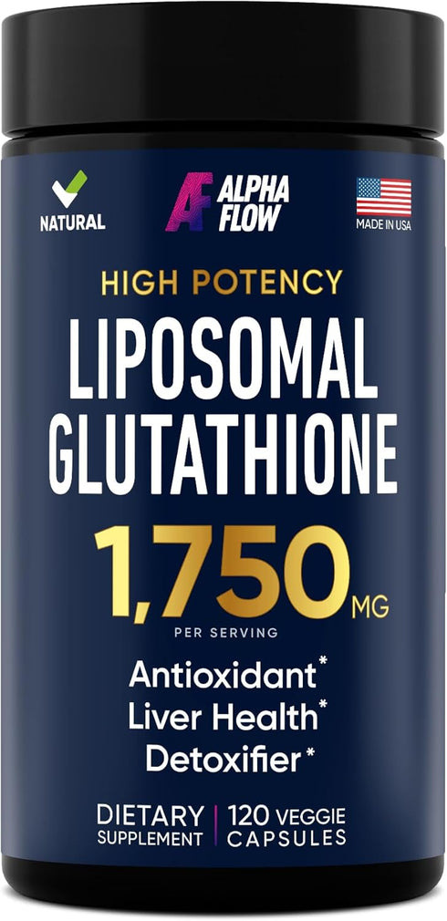 Liposomal Glutathione Supplement 1750MG - Pure Glutathione Liposomal with Vitamin C + Phospholipid Antioxidant Complex - L Glutathione for Liver D...