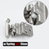JQK 3/8 Inch Inset Cabinet Door Hinges Satin Nickel, 4 Pack 2 Pairs Flush Face Mount Cupboard Self-Closing Kitchen Cabinet Hardware Hinges with Do...