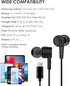 PALOVUE USB Type C Headphones in Ear Earphones Earbuds with Mic and Volume Control Compatible for Google Pixel Samsung Oneplus Huawei Sony MacBook...