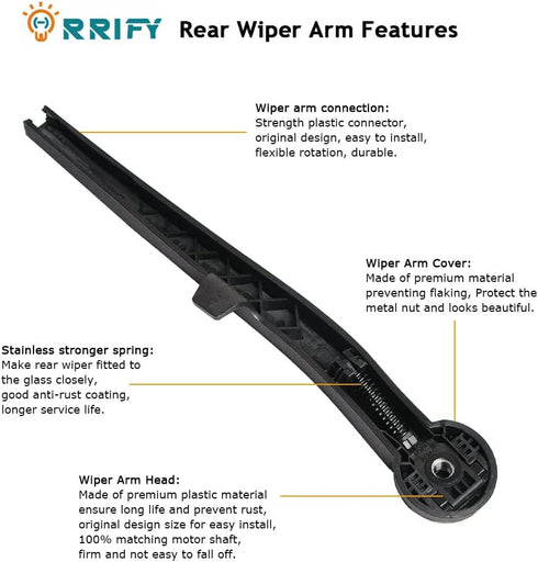 Rear Windshield Back Wiper Arm Blade Set 5174877AA for Jeep Commander SUV 2006-2010...