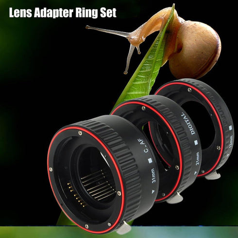 Lens Adapter Rings Set, Auto Focusing Macro Extension Lens Adapter Tube Rings Set Auto Focus Macro Extension Tube for Canon EF Mount...