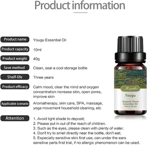 Essential Oil Organic Plant & Natural 100% Pure Therapeutic Grade Aromatherapy Oil for Diffuser, Humidifier, Massage, Sleep, Bath, SPA, Skin & Hai...