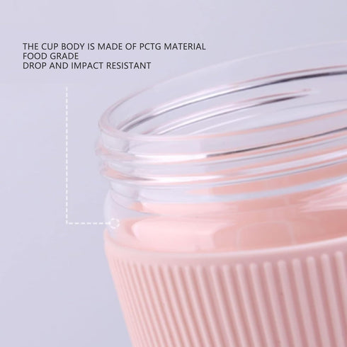 Electric Juicer Cup Mini Portable USB Rechargeable Blender Pink Mixing Bottle for Shakes Fruit Vegetables Frozen Yogurt 300ML...