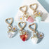 Cute Strawberry Daisy Keychain for Women Girls Bag Charms,Kawaii Flower Strawberry Summer Fruits Heart Key Chains...