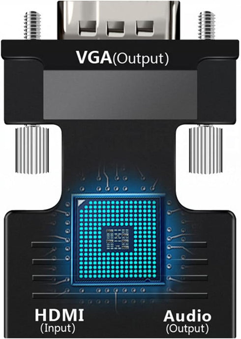 VGA to HDMI VGA to HDMI-Compatible Adapter Converter 1080P HDMI-Compatible Female to VGA Adapter for PC Laptop HDTV Movie Projector...