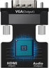 VGA to HDMI VGA to HDMI-Compatible Adapter Converter 1080P HDMI-Compatible Female to VGA Adapter for PC Laptop HDTV Movie Projector...