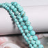 Yochus 8mm Blue turquoises Round Loose Beads Natural Stone Beads for Jewelry Making...