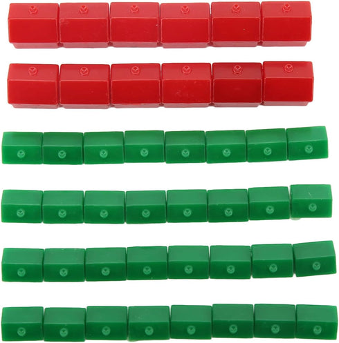 Hotel Game Replacement Pieces Monopoly Replacement Pieces 12 Red Houses and 32 Green Houses Game Plastic Houses & Hotels Game Piece Supplement Acc...
