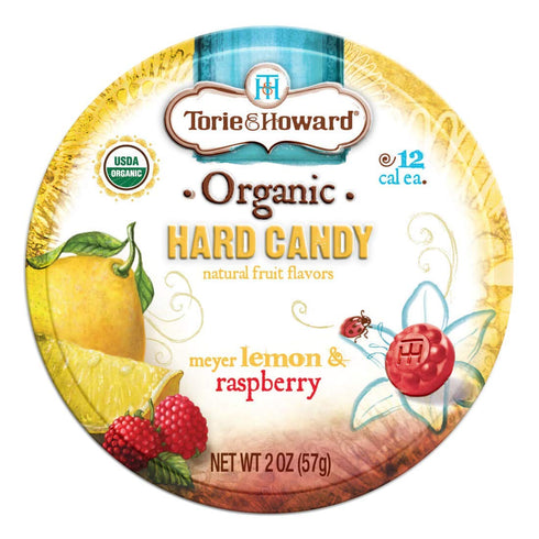 Torie and Howard Organic Hard Candy Lemon and Raspberry, 2 Ounce...