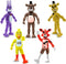 Action Figures Set, 5 Pcs Action Figures Toys, 5.5 Inches Movable Joints Collectible Toys Set with Light Gifts Cake Toppers for Video Games Fans B...