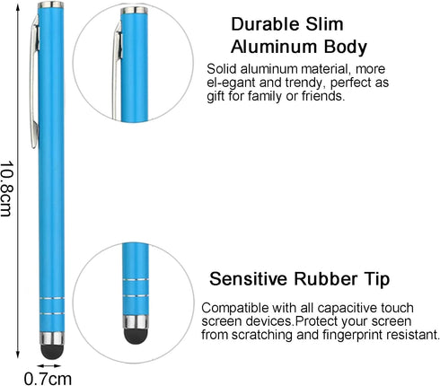 Stylus Pens for Touch Screens, Universal Capacitive Stylus Touch Screen Pens for Tablets, Smartphones, Samsung Galaxy and Other Smart Devices (10 ...