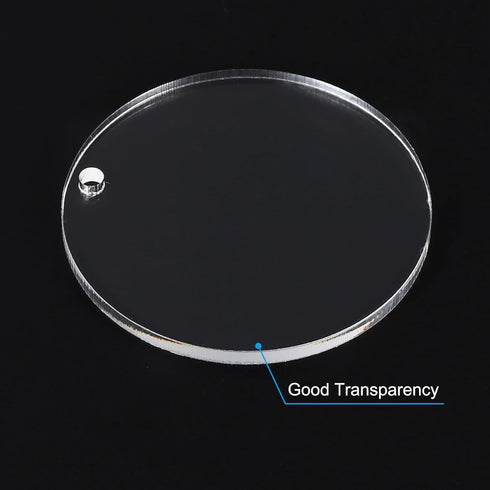 PATIKIL 2" Dia. Acrylic Circles, 30 Pack Round Clear Plastic Sheet Ornament Cake Disk Transparent Blank Sign for Crafting Painting DIY Christmas 3...