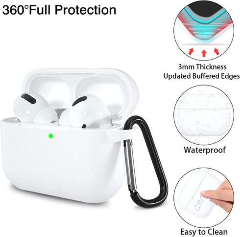 Lerobo Compatible with AirPods Pro Case,Waterproof Silicone Case for AirPods Pro Case Cover,Shockproof Full Protective Cover Compatible for Airpod...