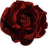 3.5" Red Velvet Rose Brooch Pin Flower Pin Made in USA M&S Schmalberg...
