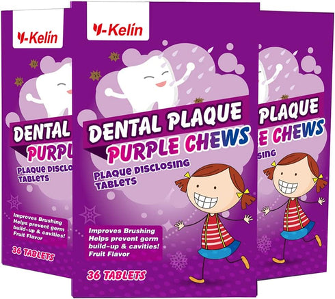 Dental Plaque Disclosing Tablets for Kids & Adults - Showing Plaque by Changing Color - Helps Teach Brushing Habits for Clean Teeth - 36 Count...