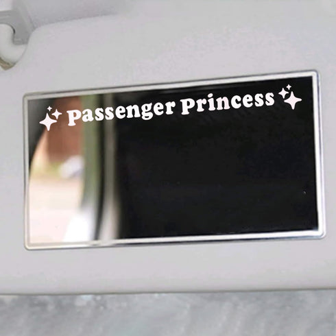BoAn 3 Pack Passenger Princess Stickers,Rearview Mirror Decal, Vinyl Decal,Car Mirror Decal,Cute Car Sticker(White)...
