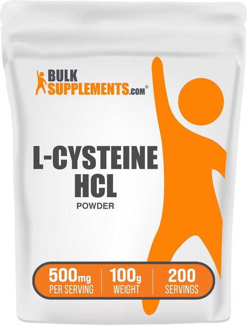 BulkSupplements.com L-Cysteine HCl Powder - Amino Acids Supplement, Antioxidants Source - 500mg of L-Cysteine HCl Anhydrous per Serving, 200 Servi...