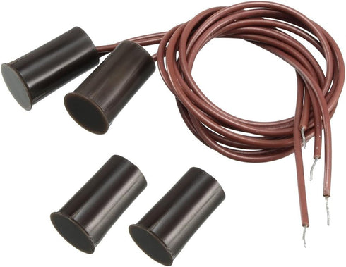 uxcell N.C. Recessed Wired Security Window Door Contact Sensor Alarm Magnetic Reed Switch Brown RC-33 2pcs...