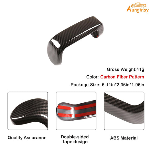 Car Shifter Gear Hand Brake Trim Cover Compatible with Toyota Tundra 2007-2021 Sequoia 2008-2020 Center Console Gear Shift Head Protection Cover A...