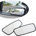 2 PCS Car Rearview Mirror Blind Spot Mirror, 3.7 x 1.4" Curved Rectangular Mirror to Expand Field of View, Angle Adjustable Reversing Parking Auxi...
