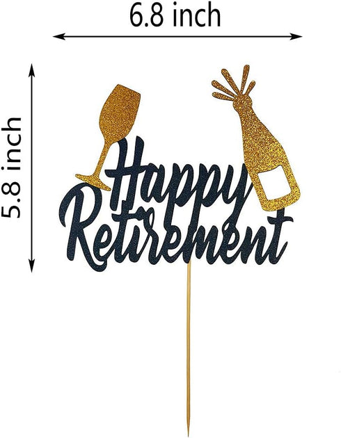 Happy Retirement Cake Topper - Retirement Party Decoration Supplies...