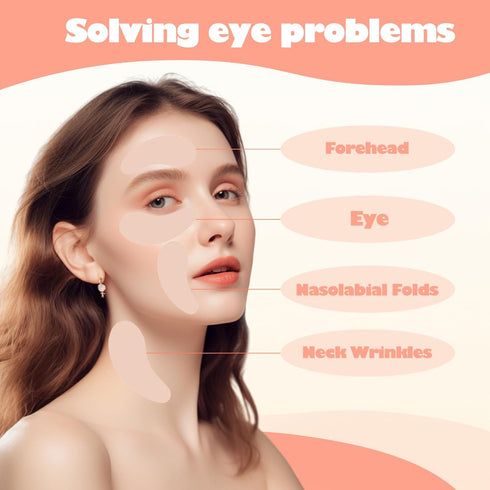 2 Pairs Silicone Reusable Eye Patches, Under Eye Mask Patches for Reduce Eye Wrinkle and Fine Lines Skin Care...
