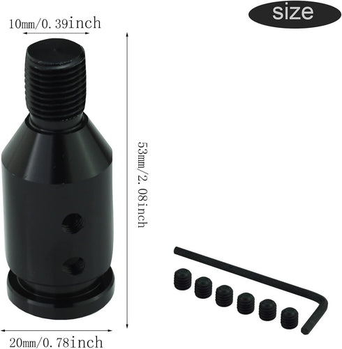Shifter Knob Boot Retainer Transmission Gear Stick Shift Connector Fit Threaded Adapter M12X 1.25 (Black)...