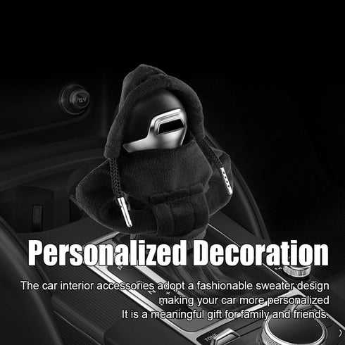 2PCS Car Gear Shift Knob Cover, Shift Cover for Car, Car Shifter Knobs Cover Trim, Hoodie Car Shifter, Car Gear Shift Hoodie Cover Automotive Inte...