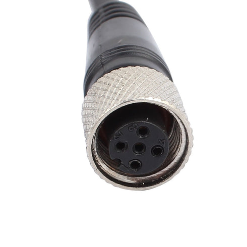 uxcell A16110400ux0295 M12 Female Straight 5 Pins Connector Aviation Socket Electrical Cable 5M Black...
