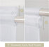 MIULEE Sidelight Sheer French Door Curtains 25 x 40 Inches Light Filtering Window Treatment with Tieback - 2 Panels, White...
