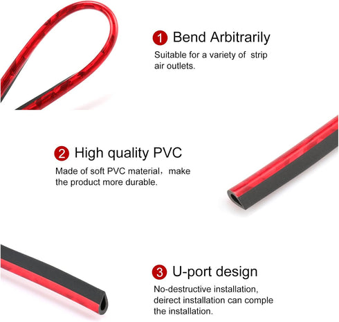 LivTee 20 Pieces Car Air Conditioner Decoration Strip for Vent Outlet, Universal Waterproof Bendable Air Vent Outlet Trim Decoration, Car Interior...