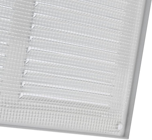 EUROPLAST 12x8 inch Vent Cover with Screen Mesh - White Register Vent Cover - Metal Air Return Grill - HVAC Vent Register for Home Improvement - C...
