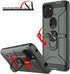for T-Mobile Revvl 5G Case with 2 Tempered Glass Screen Protector, Full Body Hybrid Hard PC Soft TPU Rotating Kickstand Ring Military Grade Shockp...