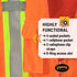 Pioneer Hi Vis Tear-Away Mesh Back Safety Vest for Me - Reflective Tape, 4 Pockets - Construction, Traffic, Security - Orange...