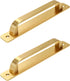 Geesatis 2 Pcs Garage Pulls/Sliding Barn Door Handles/Gate Handles/Furniture Decorative Pulls, with Mounting Screws, Matte Gold, 6.3 inch / 160 mm...
