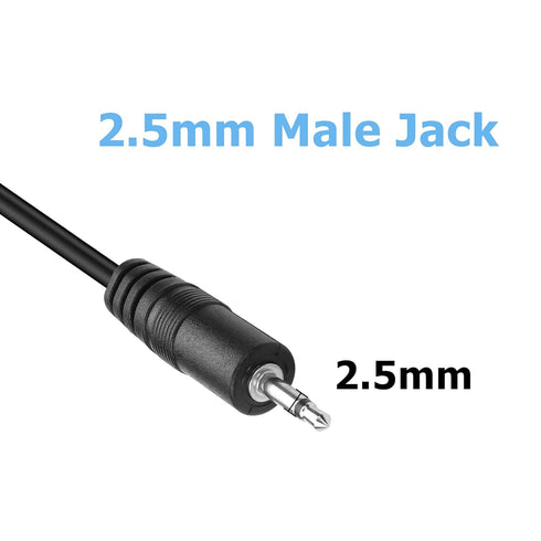 YAODHAOOD Replacement 2.5mm Male Plug to Bare Wire Open End TS 2 Pole Stereo 1/8" 2.5mm Plug Jack Pigtail Audio Cable for Headphone Microphone Cab...