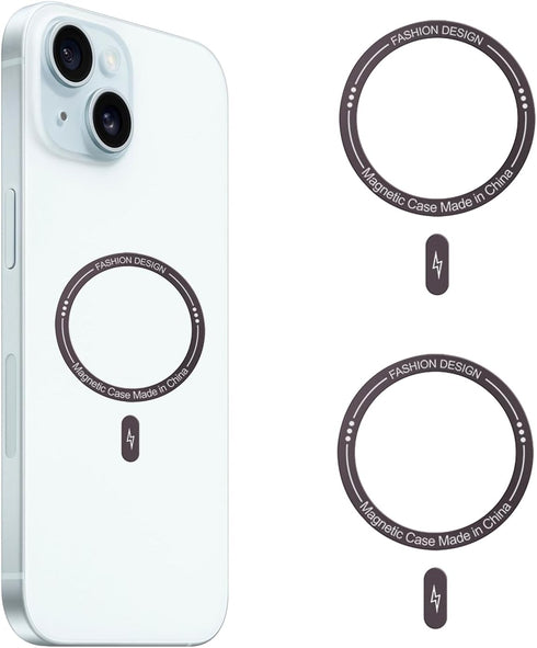 Magnetic Ring for Phone Case 2pack?Universal Magnetic Ring Sticker Support Wireless Charging Magnetic Adapter Ring Compatible with All Phones & Ca...