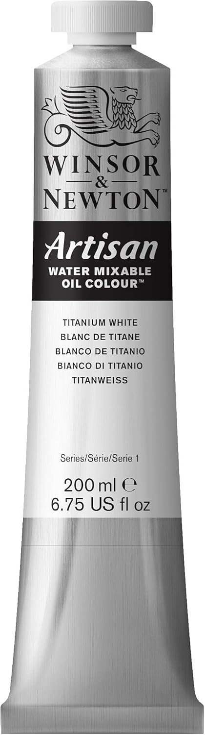 Winsor & Newton Artisan Water Mixable Oil Colour, 6.75-oz (200ml), Titanium White...