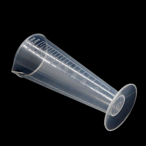 YXQ 100mL Plastic Graduated Measuring Cup Capacity Beaker Cone Shape Round Base Labs Kitchen Clear, 2Pcs...