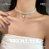 Jeairts Pearl Choker Necklace Silver Crystal Short Necklaces Row Pearl Pendant Necklace Jewelry for Women and Girls...