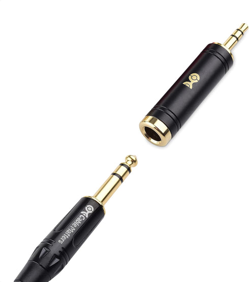 Cable Matters 2-Pack 3.5mm to 1/4 Adapter, 1/8 Male to 1/4 Female Microphone Adapter Jack, 6.35mm to 3.5mm Headphone Jack Adaptor...
