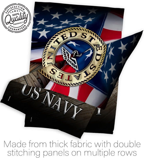 US Navy Military Tapestry Armed Forces Home Decor Memorabilia Banner United State Wall Americana Decorations Remembrance Retire Outdoor Memorial Y...