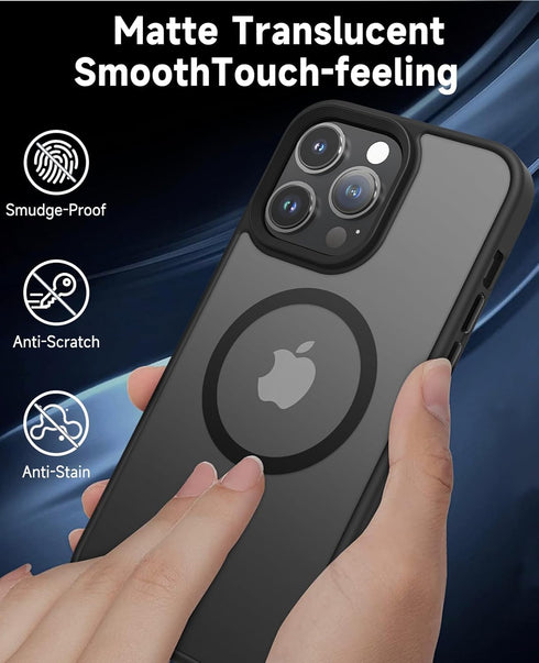 4 in 1 Magnetic for iPhone 13 Pro Max Case Built-in 2 Screen Protector + Lens Protector, Supprot MagSafe Accessories, Military Grade Protection Ca...