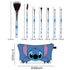 7 Pcs Stitch Makeup Brushes Set with Travel Cosmetic Bag Cartoon Cosmetic Eyelash Eyeshadow Brush for Her (7 Pcs/with makeup bag)...