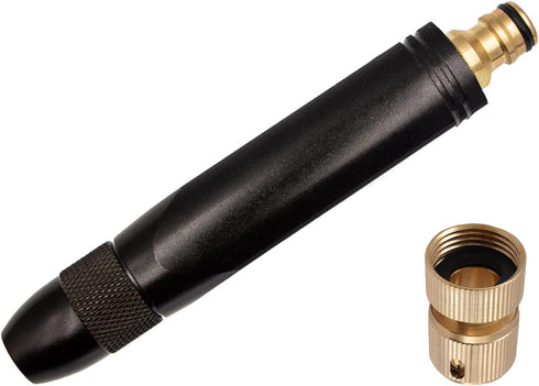 Fusenliang Garden Hose Nozzle Sprayer, Metal High Pressure Leak-proof Water Hose Nozzle with 3 Adjustable Spray Patterns, for Car&Pet Washing, Gar...