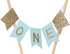 Handmade “ONE” Birthday Cake Topper - Baby Shower, 1st First Birthday Cake Bunting for Baby Boy Party Supplies...